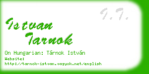 istvan tarnok business card